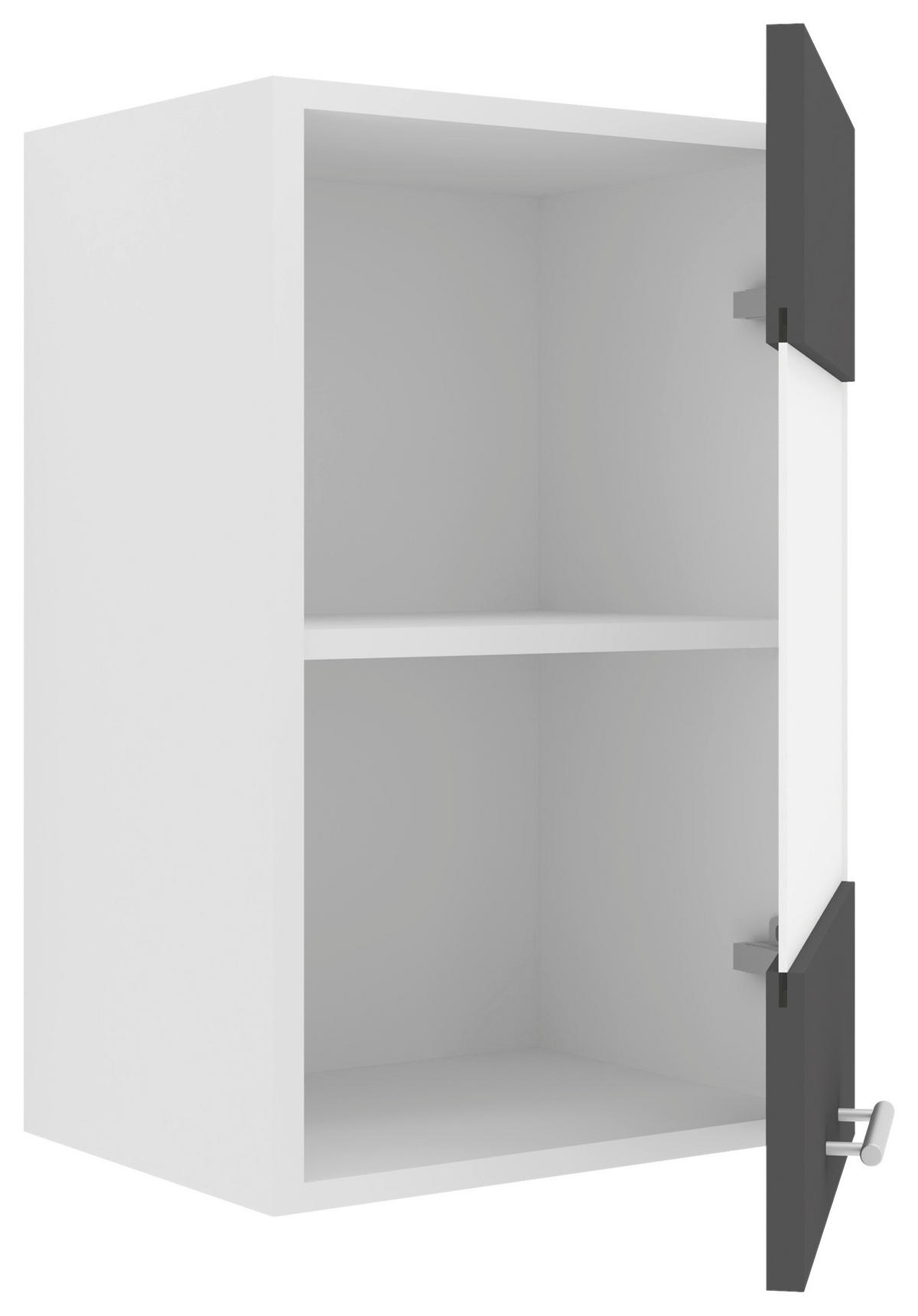 KÜCHENOBERSCHRANK 40/60/31 cm  in Anthrazit, Weiss  - Weiss/Anthrazit, Konventionell, Glas/Holzwerkstoff (40/60/31cm) - MID.YOU