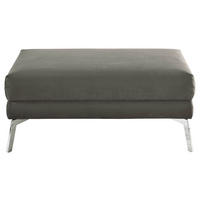 HOCKER Flachgewebe Graphitfarben  - Chromfarben/Graphitfarben, Design, Textil/Metall (109/44/74cm) - Dieter Knoll