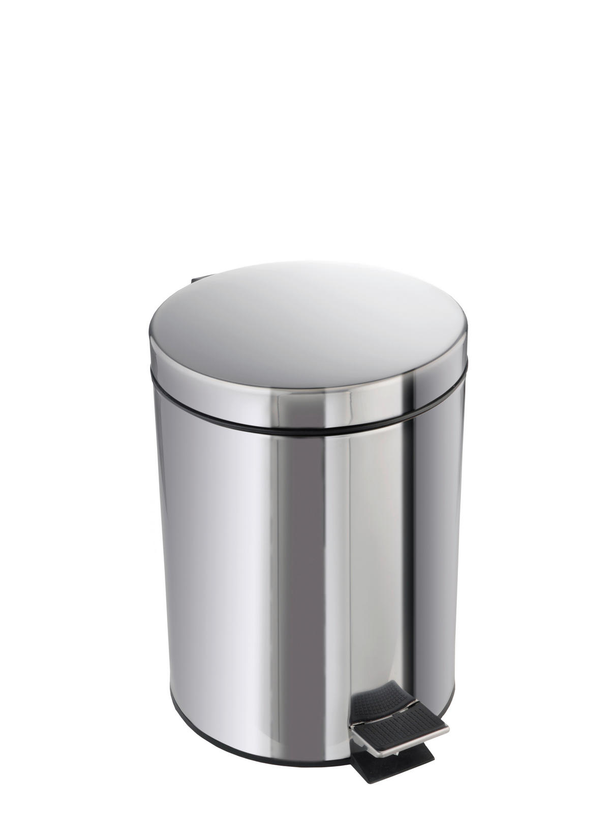 ABFALLEIMER 12 L  - Alufarben/Schwarz, KONVENTIONELL, Kunststoff/Metall (25/38cm)