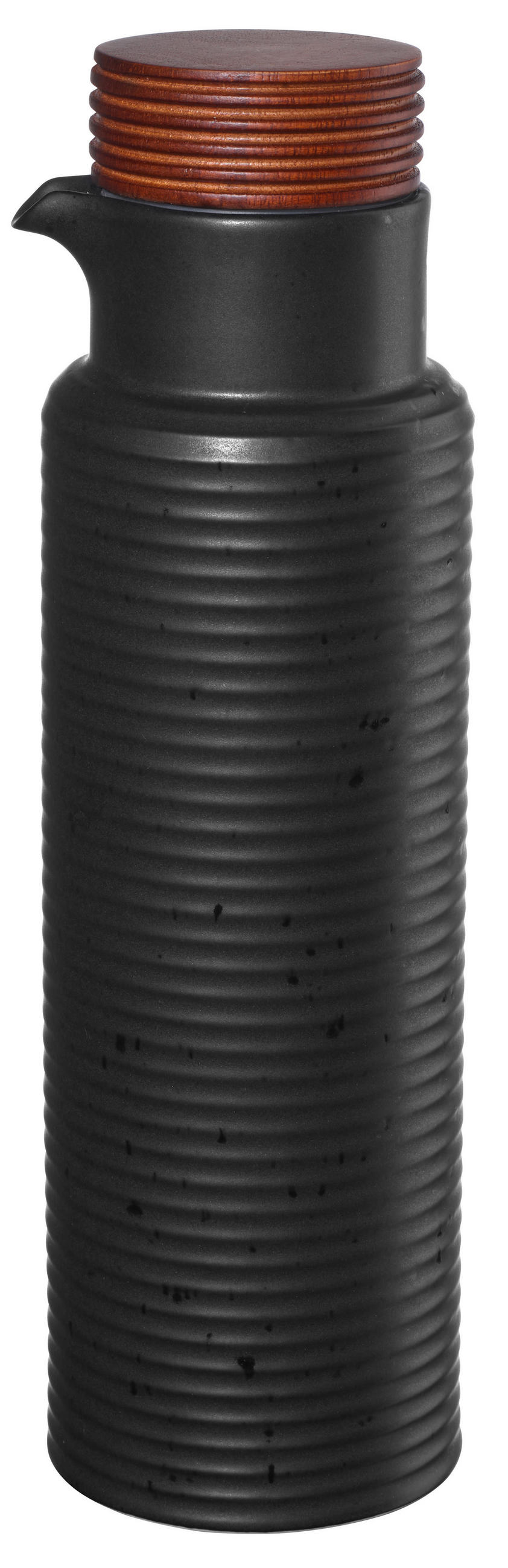 ESSIG-/ÖLFLASCHE - Schwarz, Basics, Keramik (6,5/22cm) - ASA