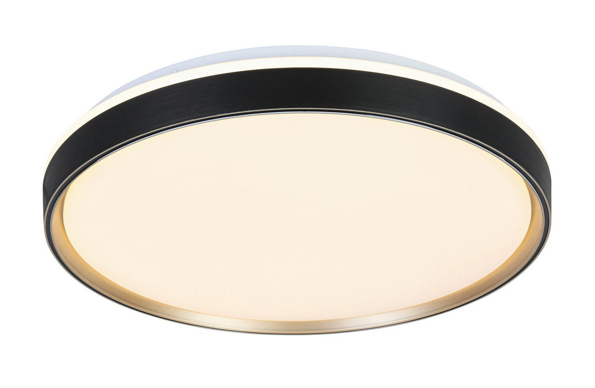 LED PLAFONJERA  - bela/zlatna, Trendi, metal/plastika (60/7,5cm) - Novel