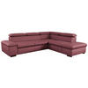 ECKSOFA Flachgewebe Aubergine  - Aubergine, Konventionell, Holz/Textil (272/226cm) - Sit & More