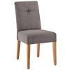 STUHL Cord Braun, Eichefarben Eiche massiv  - Eichefarben/Braun, KONVENTIONELL, Holz/Textil (47,5/91,5/63cm) - home24