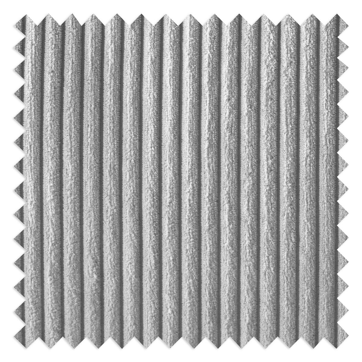 Ecksofa inkl. Hocker in Cord Hellgrau  - Hellgrau/Schwarz, Design, Holz/Textil (174/247cm) - MID.YOU