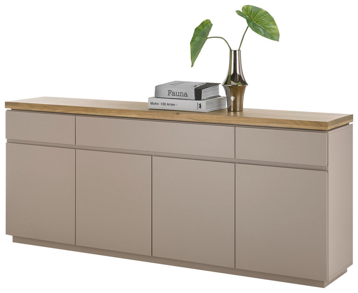 SIDEBOARD 200/86/40 cm  in Grau, Naturfarben  - Naturfarben/Grau, Basics, Holz/Holzwerkstoff (200/86/40cm)