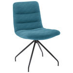 STUHL  in Cord Textil  - Petrol/Schwarz, Design, Textil/Metall (52/88/66cm) - Dieter Knoll