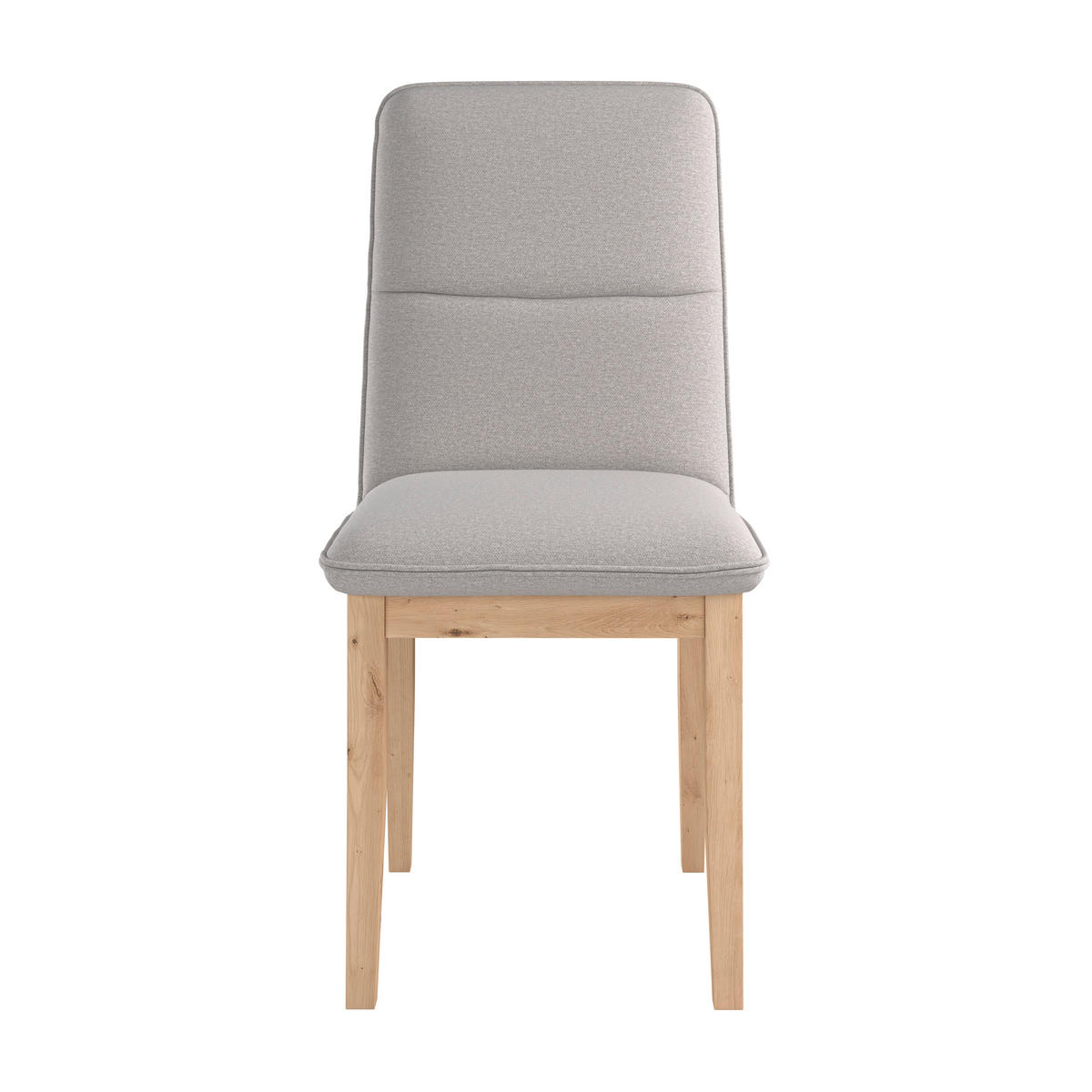 STUHL   Webstoff  Hellgrau  - Eichefarben/Hellgrau, KONVENTIONELL, Holz/Textil (47/91/44cm) - P & B