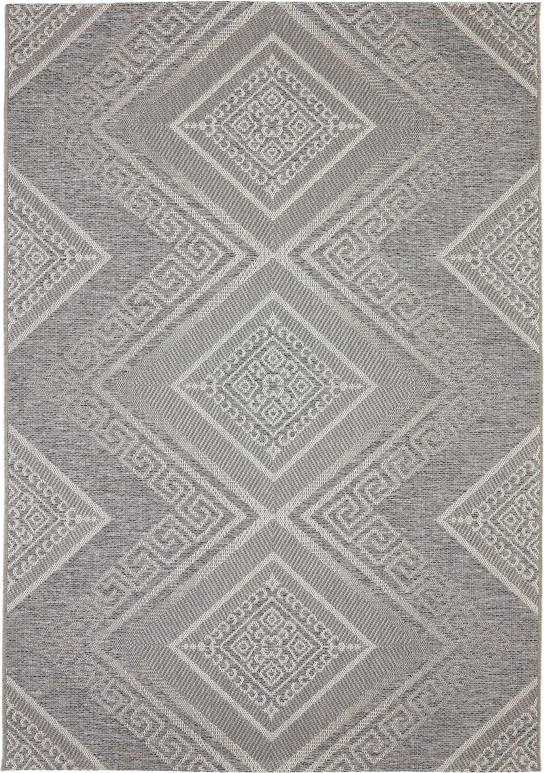 TEPIH ZA UNUTAR./VANJ. UPORAB 120/170 cm   siva  Trinidad  - siva, Design, tekstil/plastika (120/170cm) - Novel