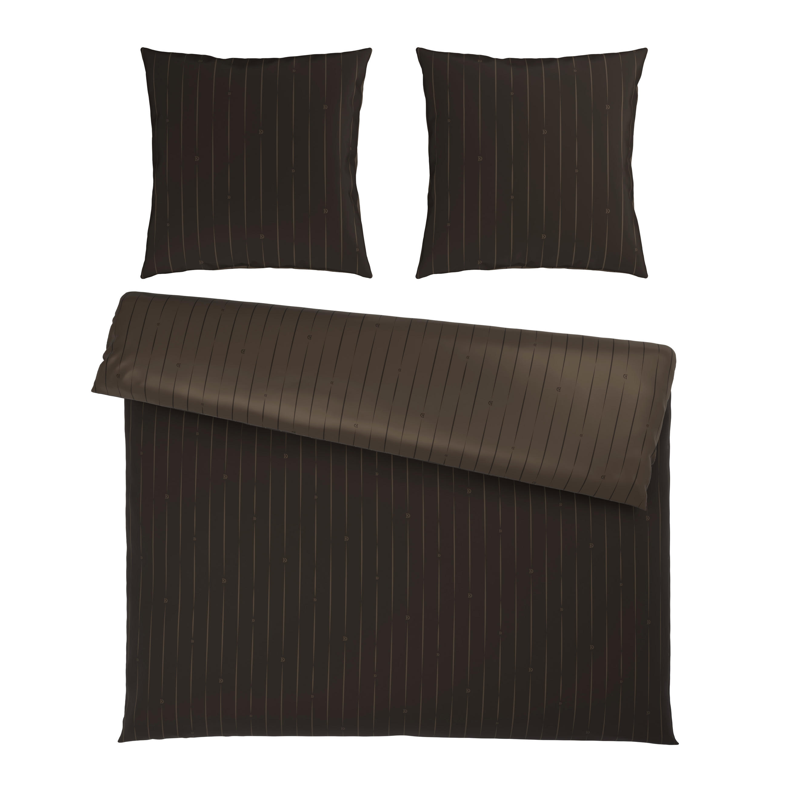 WENDEBETTWÄSCHE STRIPES DK Satin 200/200 cm  - Braun, Design, Textil (200/200cm) - Dieter Knoll