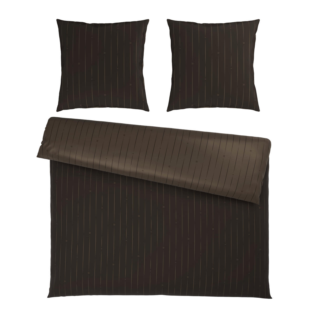 WENDEBETTWÄSCHE STRIPES DK Satin 200/200 cm  - Braun, Design, Textil (200/200cm) - Dieter Knoll