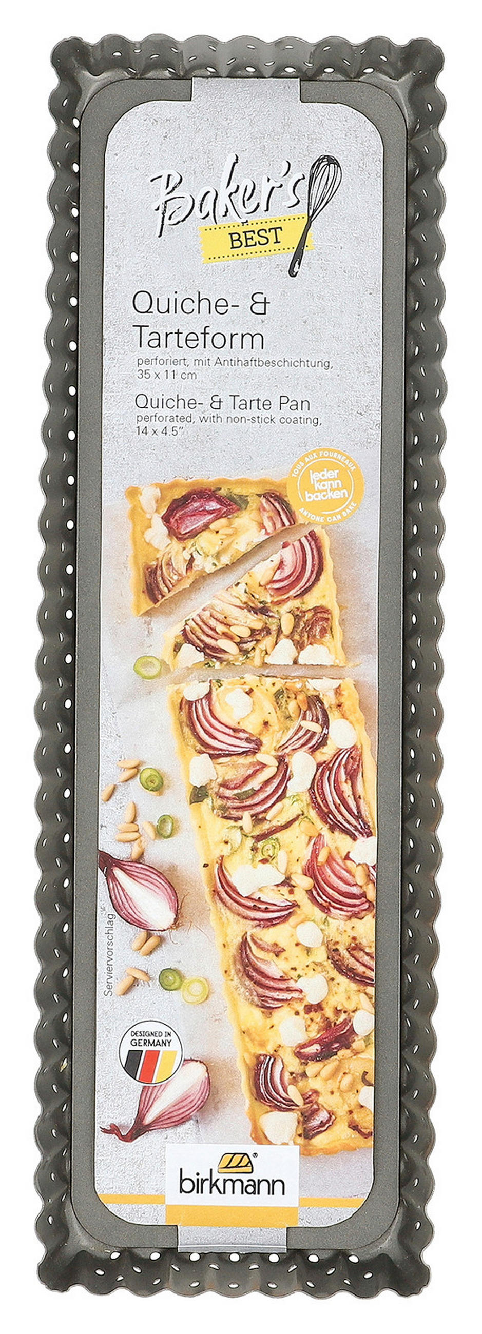 BAKFORM - grå, Basics, metall (35/2,5/11cm) - Birkmann