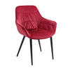 ARMLEHNSTUHL  in Samt  - Rot/Schwarz, MODERN, Textil/Metall (63/81,5/61cm) - Livetastic