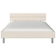 BETT 180/200 cm  in Champagner  - Champagner/Alufarben, Design, Holzwerkstoff/Metall (180/200cm) - Carryhome