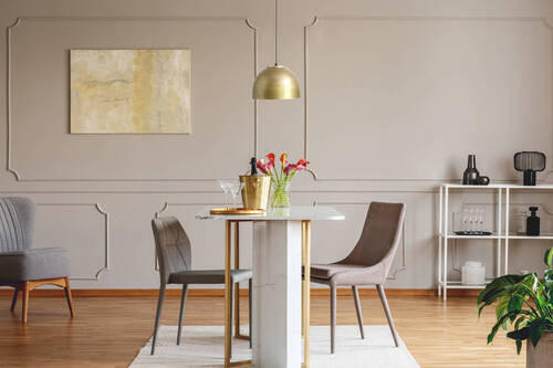 HÄNGLAMPA 40/120 cm  - mässingsfärgad, Basics, metall (40/120cm) - Globo