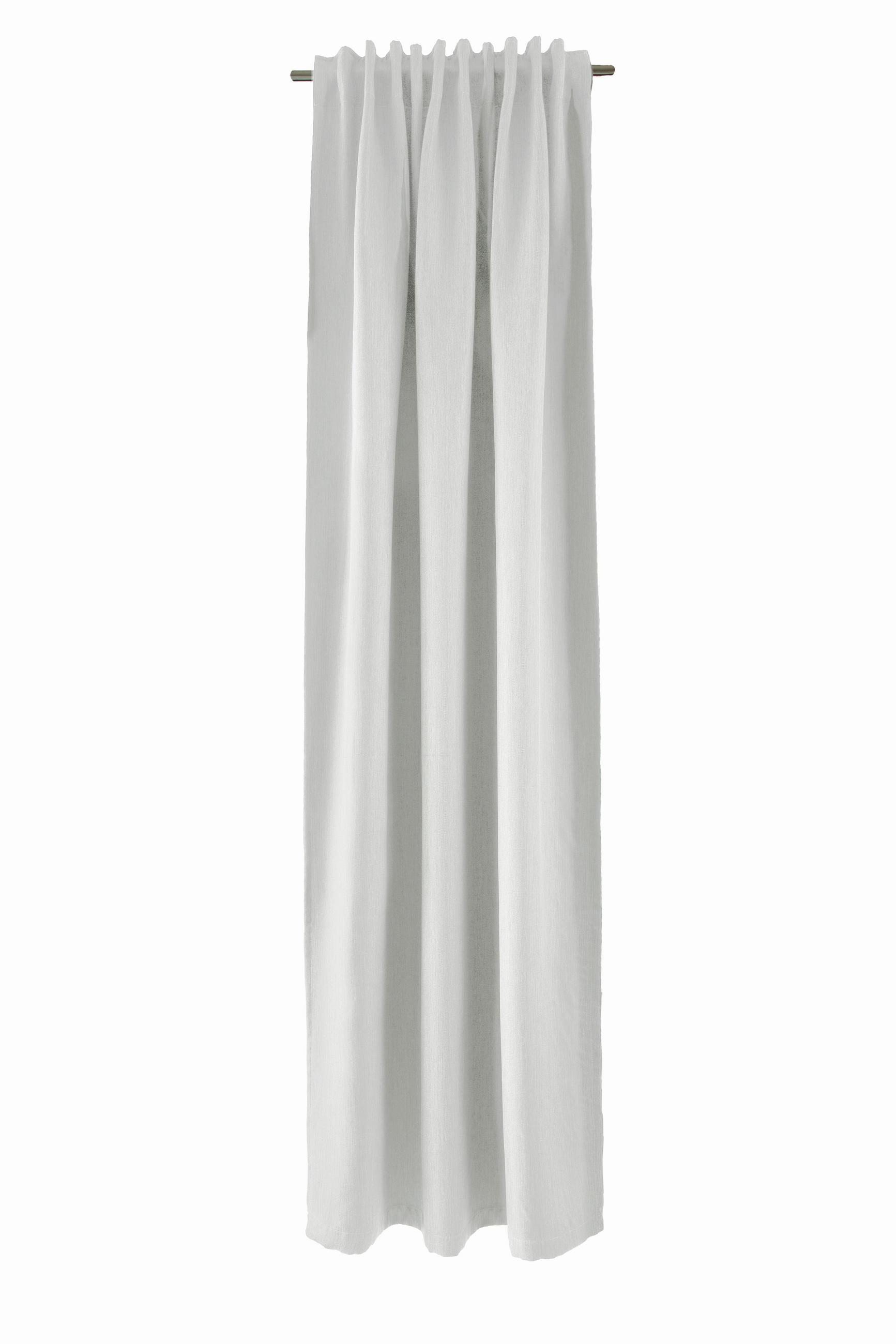 WÄRMESCHUTZVORHANG MILTON Verdunkelung 140/245 cm   - Weiß, Basics, Textil (140/245cm)