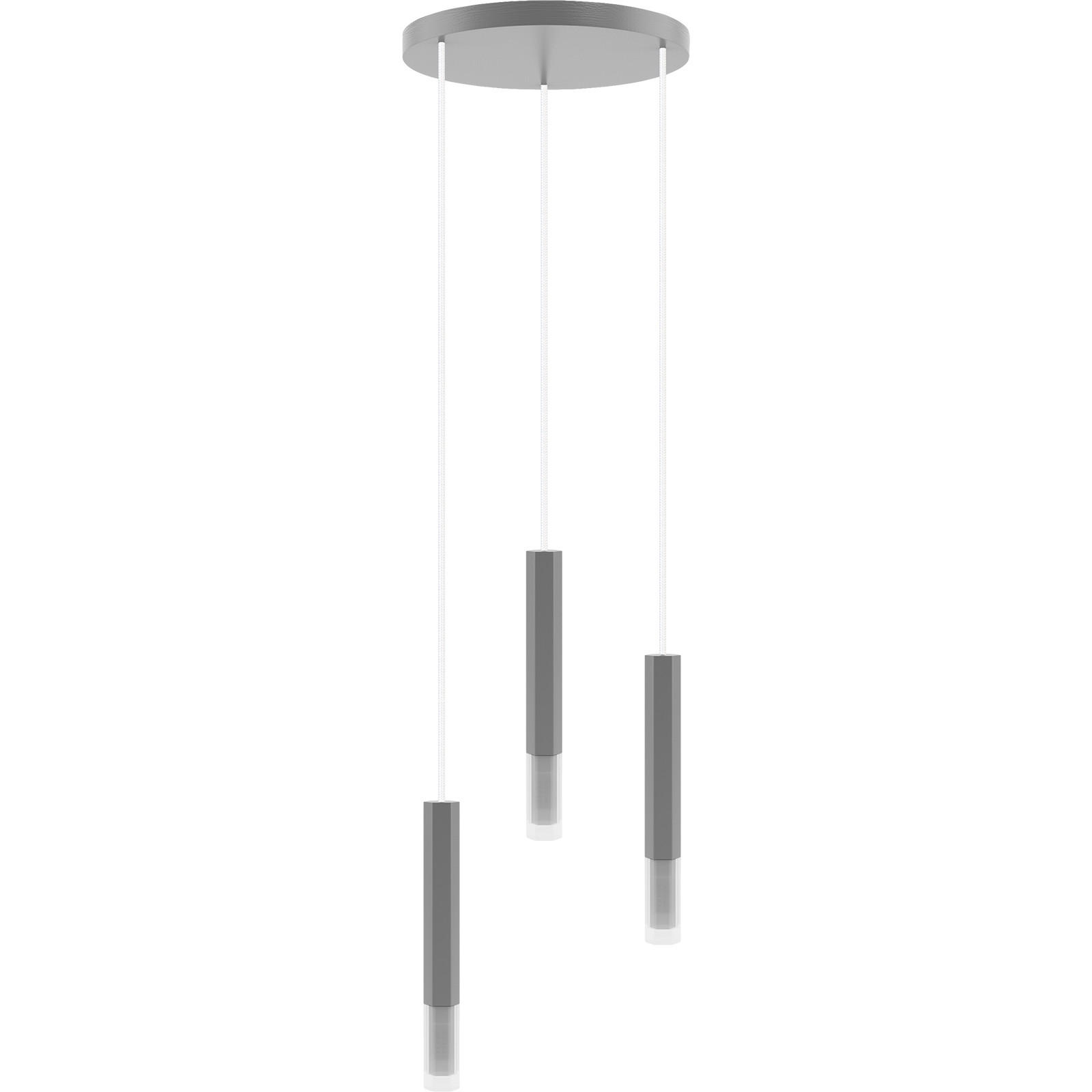 HÄNGELEUCHTE 30/150 cm  - Grau, Design, Holz (30/150cm)