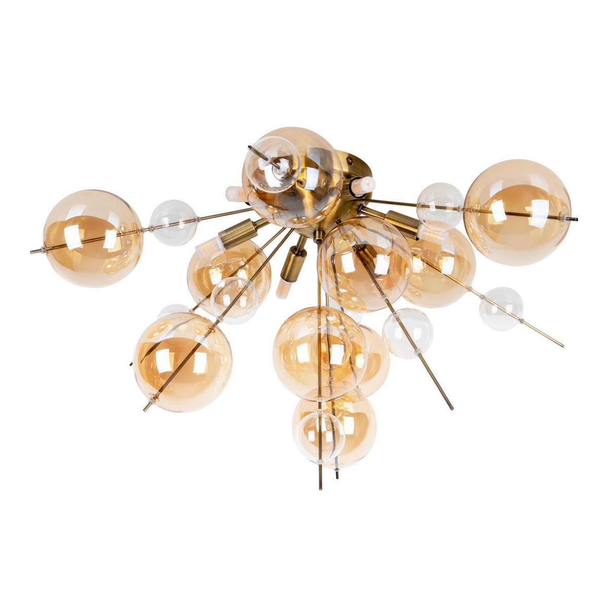 DECKENLEUCHTE Explosion 57/38 cm   - Karamell, Design, Glas/Metall (57/38cm) - Näve