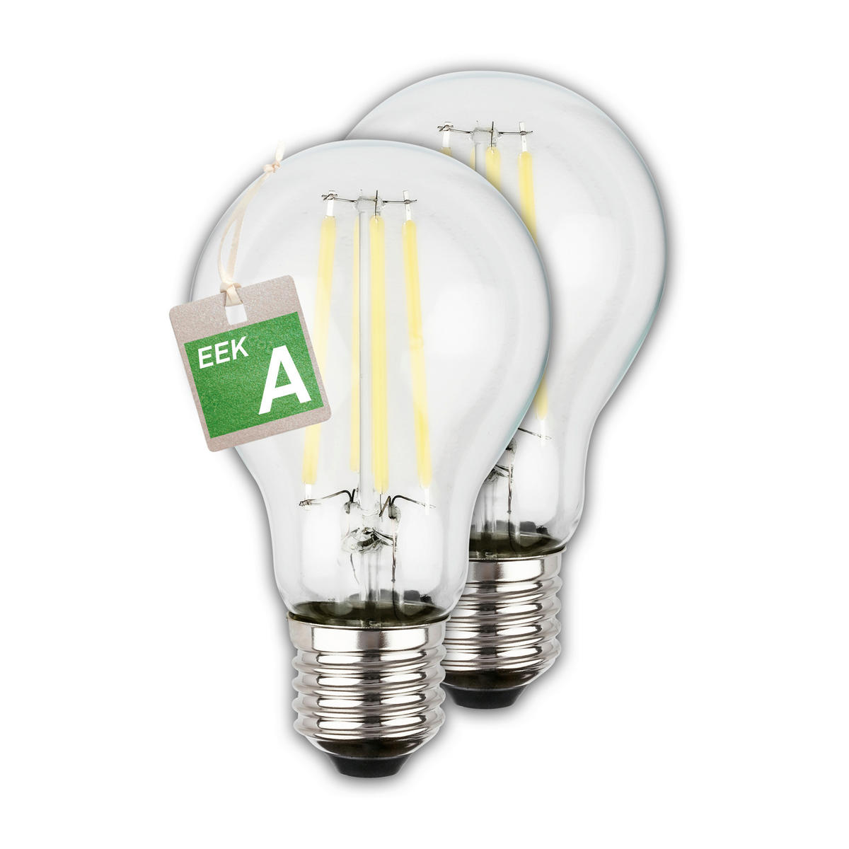 LED-LEUCHTMITTEL   E27 4 W 840 lm  - Silberfarben, Basics, Glas (6/10,6cm)