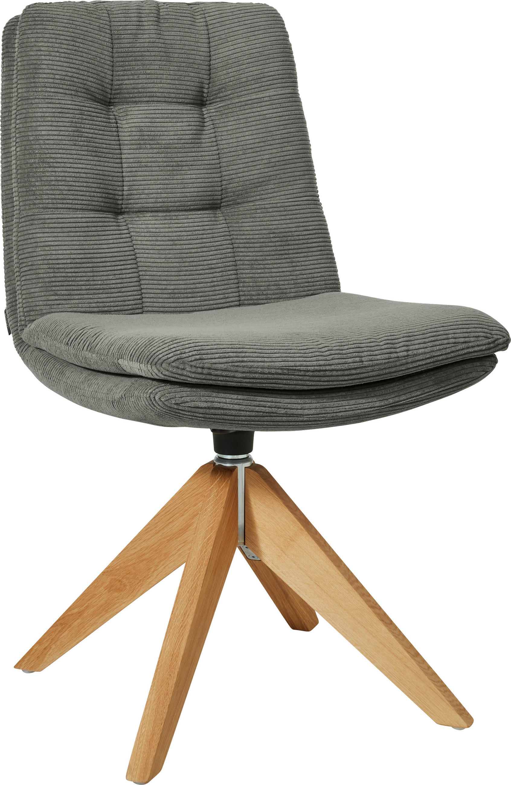 STUHL - Eichefarben/Olivgrün, Design, Holz/Textil (50/90/69cm) - Johann Jakob