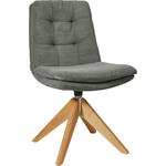 STUHL - Eichefarben/Olivgrün, Design, Holz/Textil (50/90/69cm) - Johann Jakob