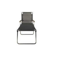 SONNENLIEGE 69/40/190 cm  - Grau, Design, Textil/Metall (69/40/190cm) - FIAM