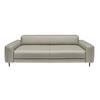 3-SITZER-SOFA  in Echtleder Hellgrau   - Anthrazit/Hellgrau, Design, Leder/Metall (230/70/109cm) - Johann Jakob