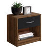 NACHTSCHRANK 39/41/28 cm  - Silberfarben/Nussbaumfarben, Basics (39/41/28cm) - P & B