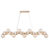 PENDELLEUCHTE 23,8/22,8/123,5 cm  - Goldfarben, Trend, Glas/Metall (23,8/22,8/123,5cm) - MAYTONI