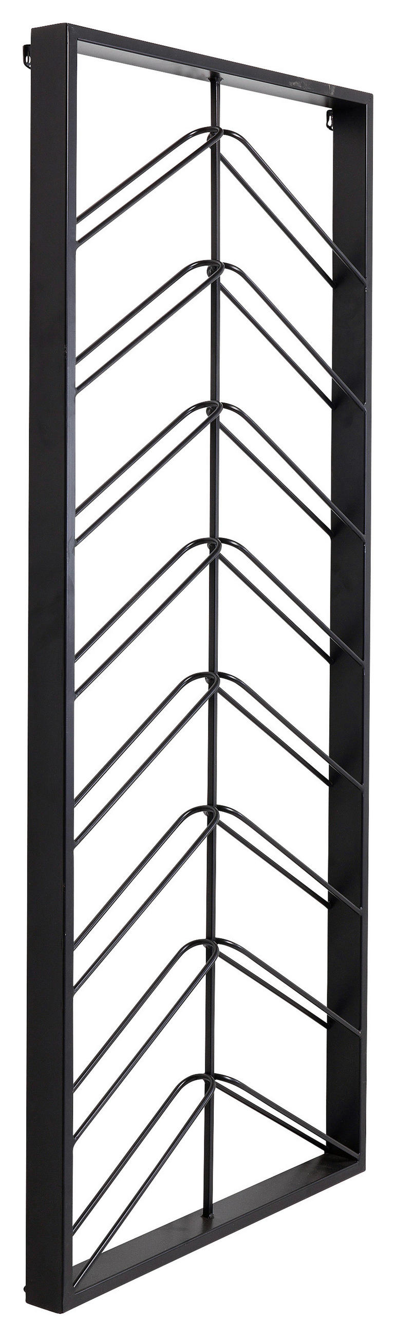 REGÁL NA VÍNO - čierna, Design, kov (70/160/6cm) - Kare-Design