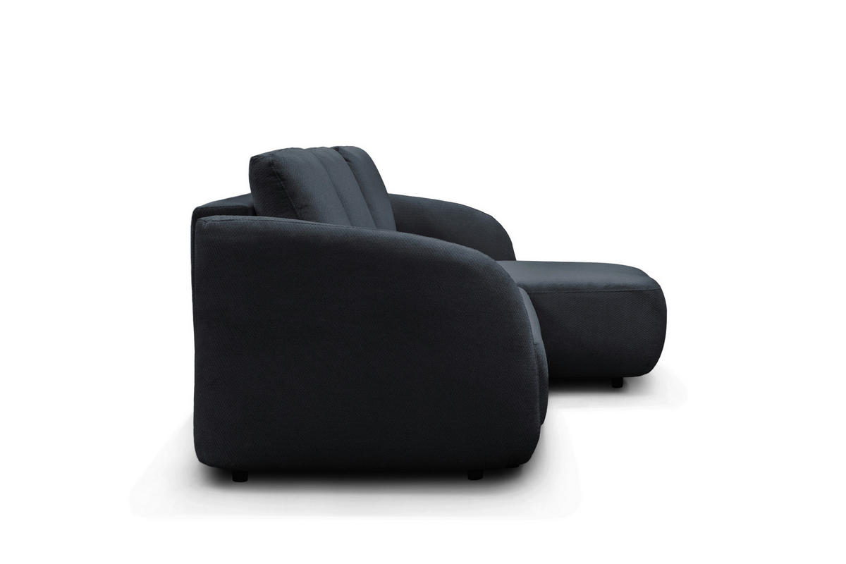 ECKSOFA PORTO Graphitfarben  - Schwarz/Graphitfarben, Design, Textil (270/154cm) - MID.YOU