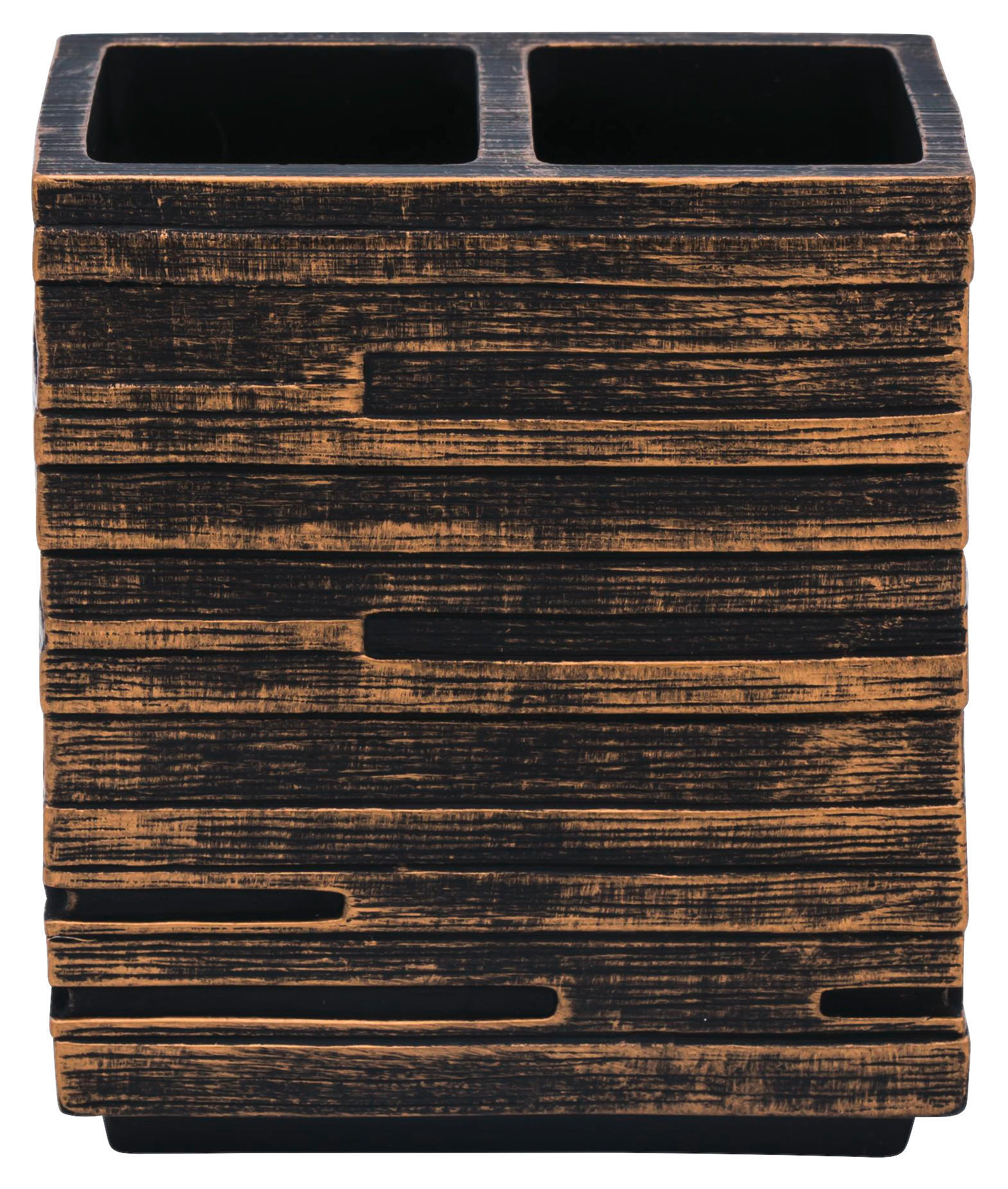 DRŽÁK NA ZUBNÍ KARTÁČEK hnědá - hnědá, Basics, plast (10,1/11,5/6,3cm) - Sadena