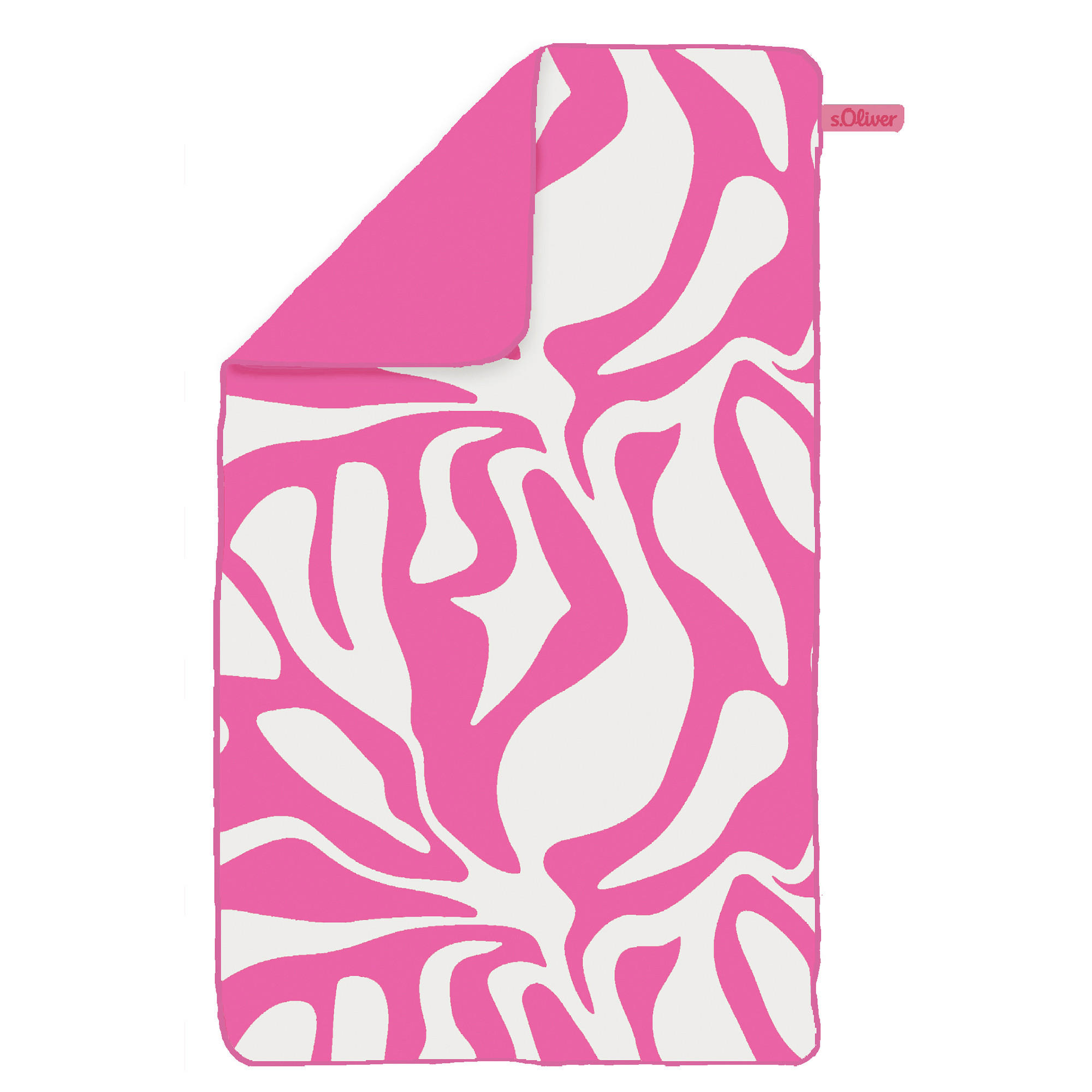 OSUŠKA NA PLÁŽ, 80/160 cm, bílá, pink - bílá/pink, Basics, textil (80/160cm) - S. Oliver