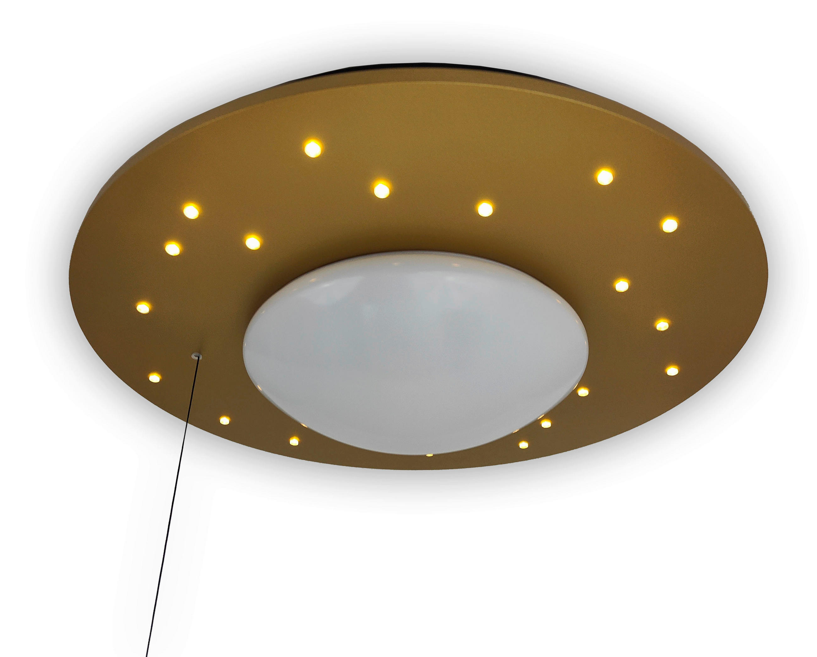 XXXLutz Kinderdeckenleuchte Weiß, Gold 11 cm