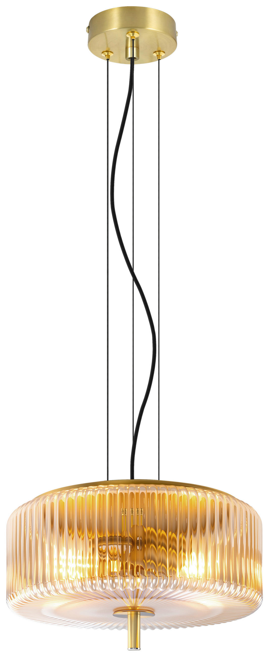 HÄNGELEUCHTE 30/120 cm  - Bernsteinfarben, Trend, Glas/Metall (30/120cm) - Collet's Monde