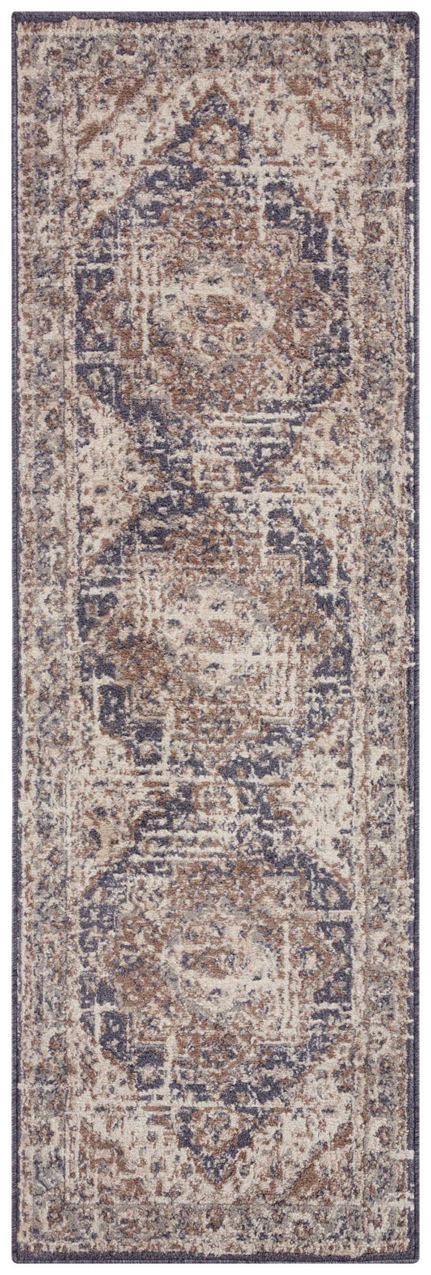 LÄUFER 80/200 cm Terrain  - Blau/Creme, Design, Kunststoff/Textil (80/200cm)