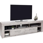 LOWBOARD Eichefarben  - Eichefarben/Silberfarben, Design, Kunststoff (180/52,5/41cm) - Carryhome