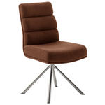 STUHL  in Edelstahl Webstoff Metall, Textil  - Edelstahlfarben/Rostfarben, Design, Textil/Metall (47/90/64cm) - Dieter Knoll