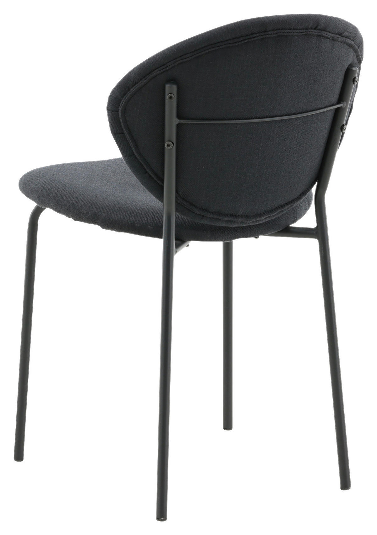 STOLSET 2 styck stål  - svart, Design, metall/textil (46/80/62cm) - Livetastic