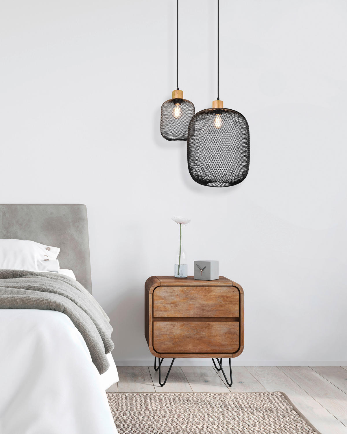 HÄNGELEUCHTE 18/150 cm    - Schwarz, Design, Metall (18/150cm) - P & B