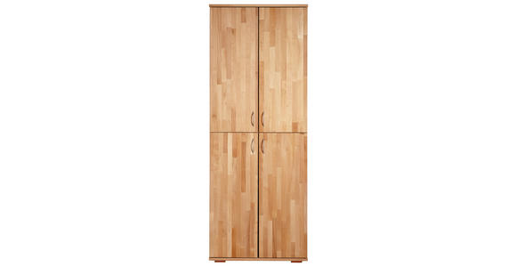 AKTENSCHRANK Kernbuche massiv Kernbuche  - Kernbuche, Design, Holz (73/189/38cm) - Carryhome