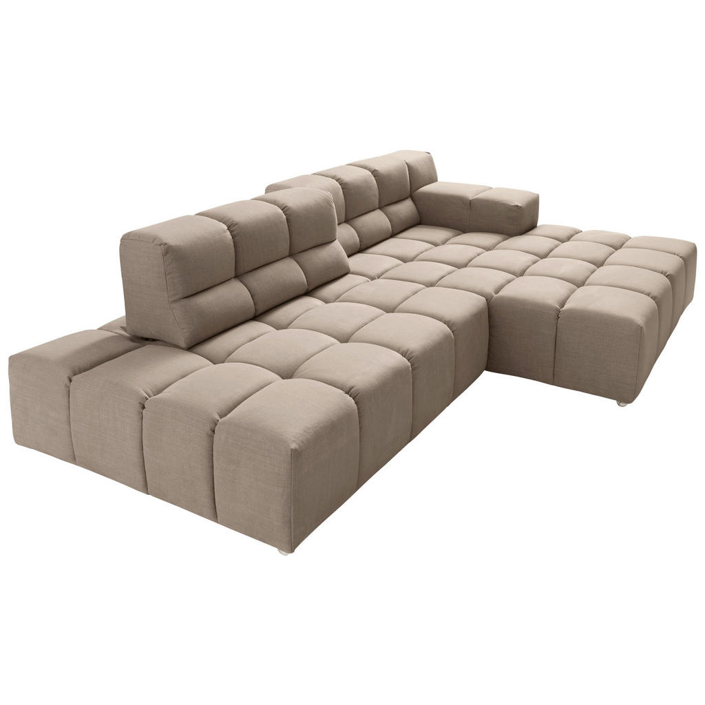Thumbnail - Designwerk Ecksofa, Beige, Textil, 3-Sitzer, Ottomane rechts, L-Form, 286x169 cm, Made in EU, Wohnzimmer, Sofas & Couche...