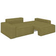 SCHLAFSOFA Webstoff Dunkelgrün  - Dunkelgrün/Schwarz, KONVENTIONELL, Kunststoff/Textil (256/83/115cm) - Carryhome