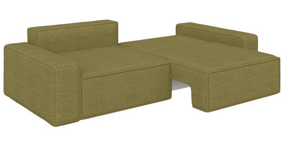 SCHLAFSOFA Webstoff Dunkelgrün - Dunkelgrün/Schwarz, KONVENTIONELL, Kunststoff/Textil (256/83/115cm) - Carryhome