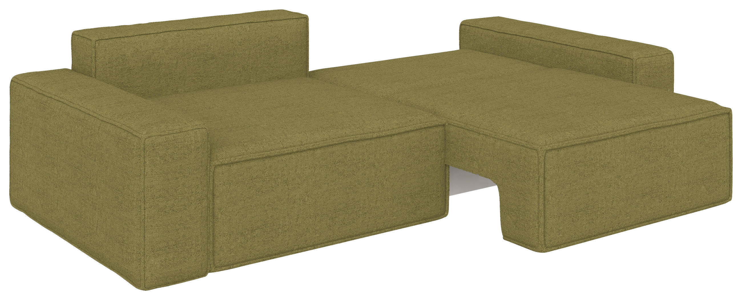 Thumbnail - Carryhome Schlafsofa, Dunkelgrün, Textil, 3-Sitzer, Füllung: Schaumstoffflocken, 256x83x115 cm, Liegefunktion, Schlafen ...