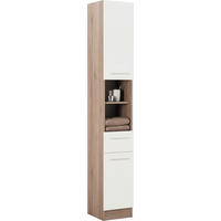 MAGASSZEKRÉNY 30/195,5/33 cm  - krómszínű/San Remo tölgy, Design, faalapú anyag (30/195,5/33cm) - Xora