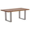 ESSTISCH in Holz, Metall 220/100/76 cm   - Edelstahlfarben/Eichefarben, Design, Holz/Metall (220/100/76cm) - Waldwelt