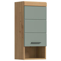 HÄNGESCHRANK 37/79/24 cm  - Salbeigrün/Schwarz, Modern, Holzwerkstoff/Kunststoff (37/79/24cm) - MID.YOU