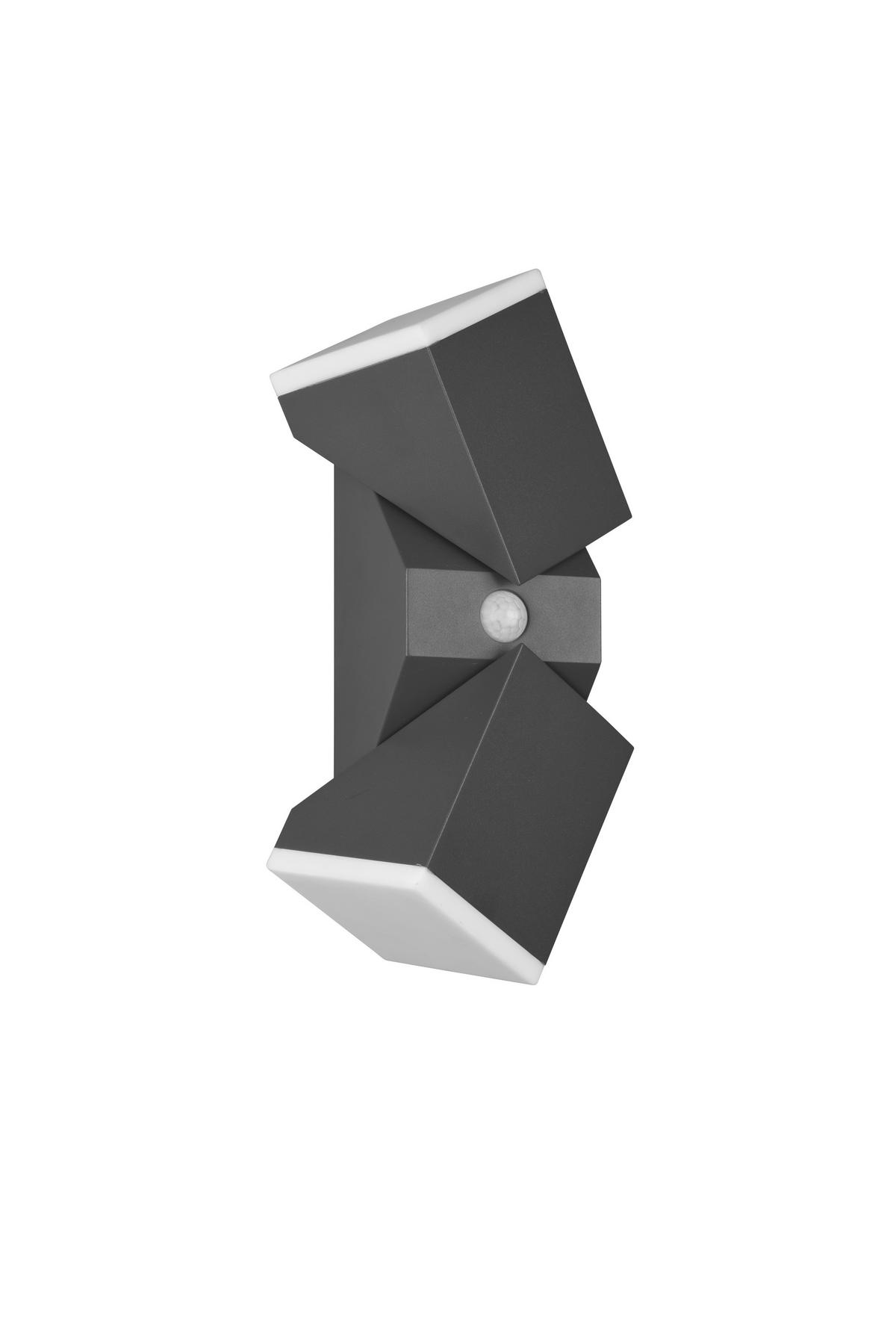 VÄGGLAMPA FÖR UTOMHUS - antracit, Basics, metall/plast (28/9/11cm)