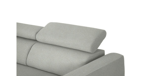 ECKSOFA in Chenille Alabasterfarben 205/280 cm - Alabasterfarben/Schwarz, Design, Textil/Metall (205/280cm) - Xora