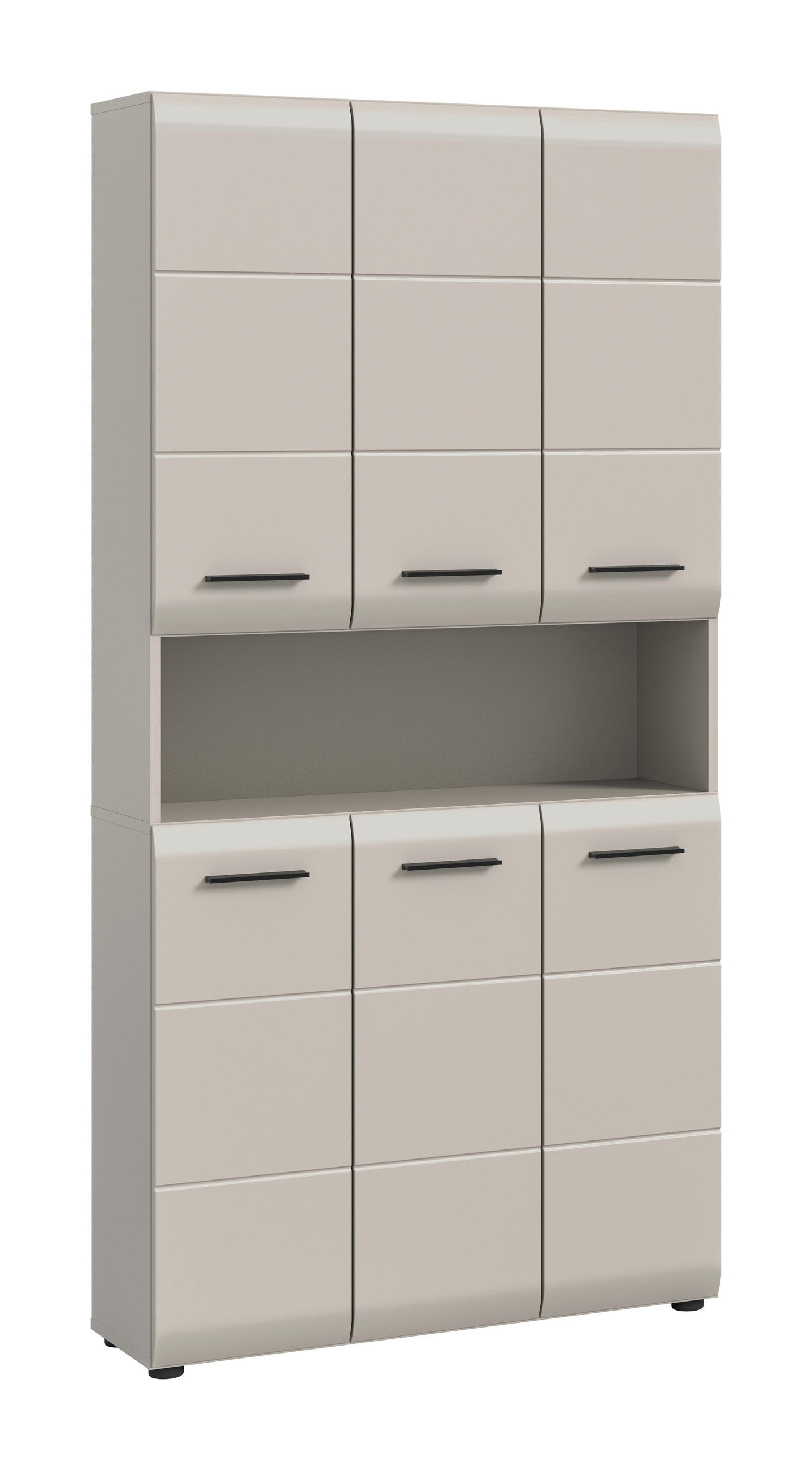 HÖGSKÅP  - svart/kashmir, Trend, trämaterial/plast (90/185/30cm) - MID.YOU
